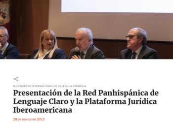 Presentación de la Red Panhispánica de Lenguaje Claro y la Plataforma Jurídica Iberoamericana